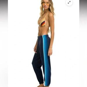 Aviator Nation Navy Joggers with Blue Stripes